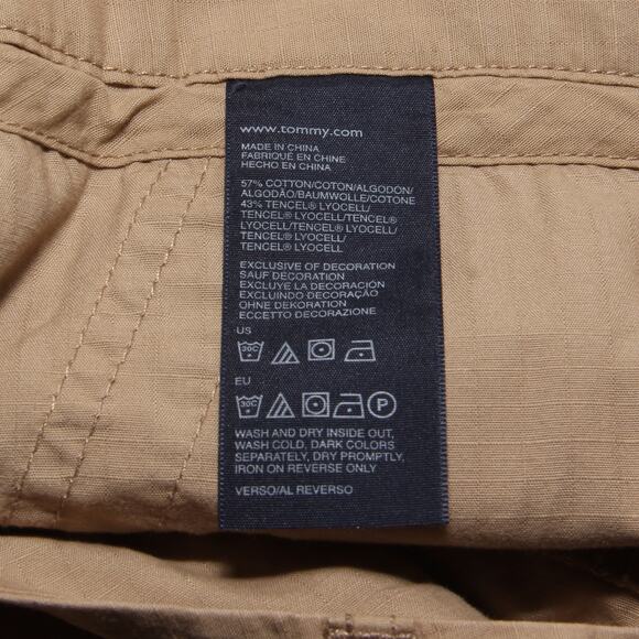 NEW Tommy Hilfiger Tan Cargo Pants Size 14 Cotton Blend - Picture 9 of 10